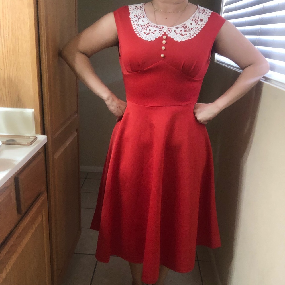 Red vintage dress